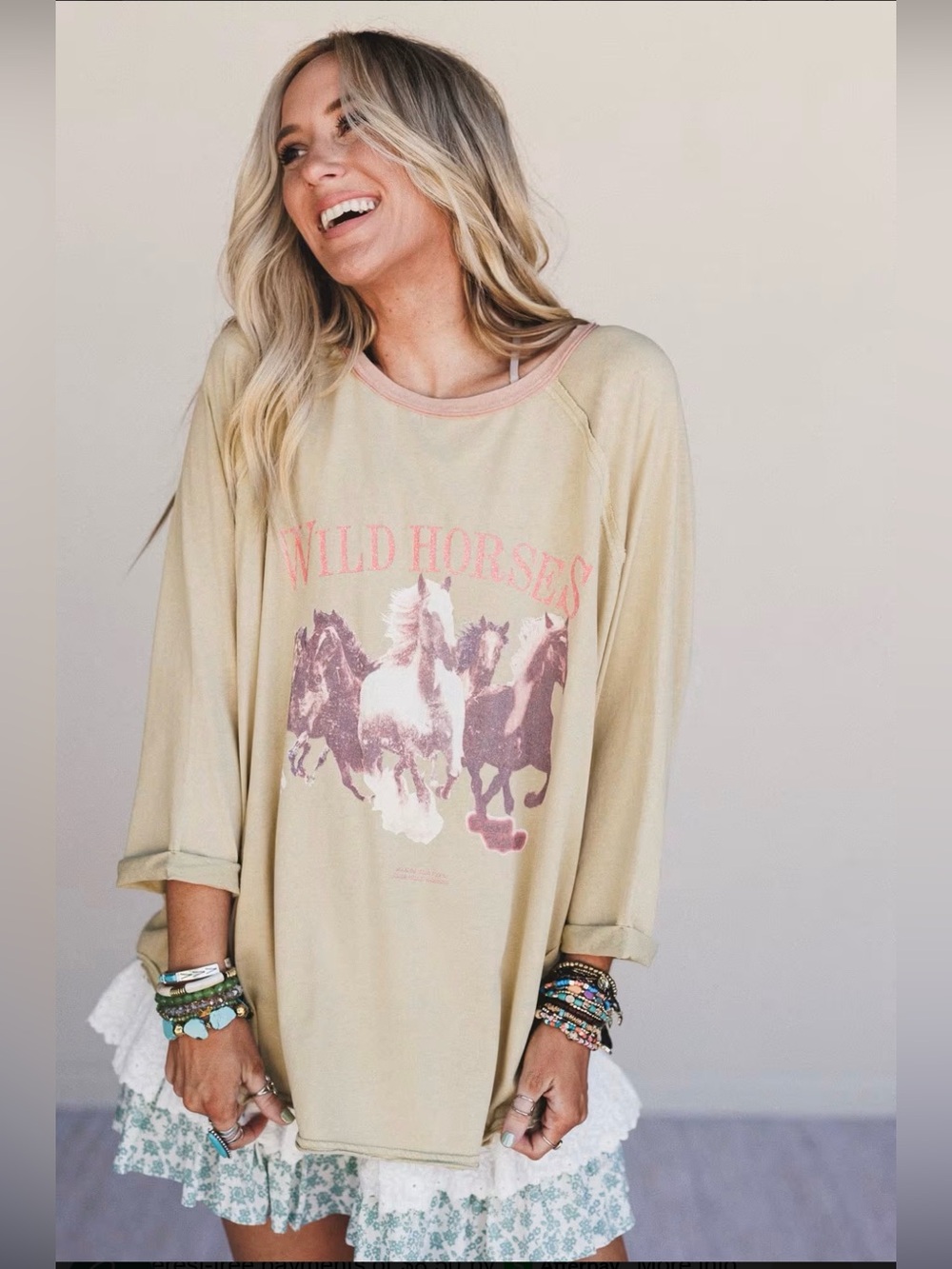 Easel Pale Yellow Sheer Long Sleeve Top